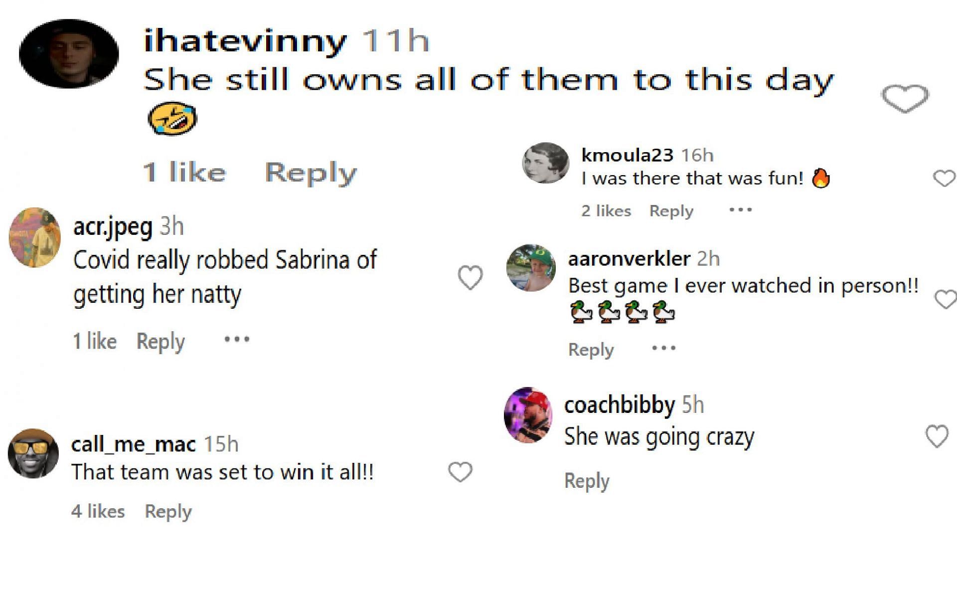 Hoops fans react to Sabrina Ionescu leading Oregon to victory vs. USA Basketball in 2020 (source: IG/ ballislifewbb)